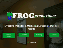 Tablet Screenshot of frogproductions.com