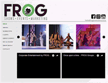 Tablet Screenshot of frogproductions.co.za